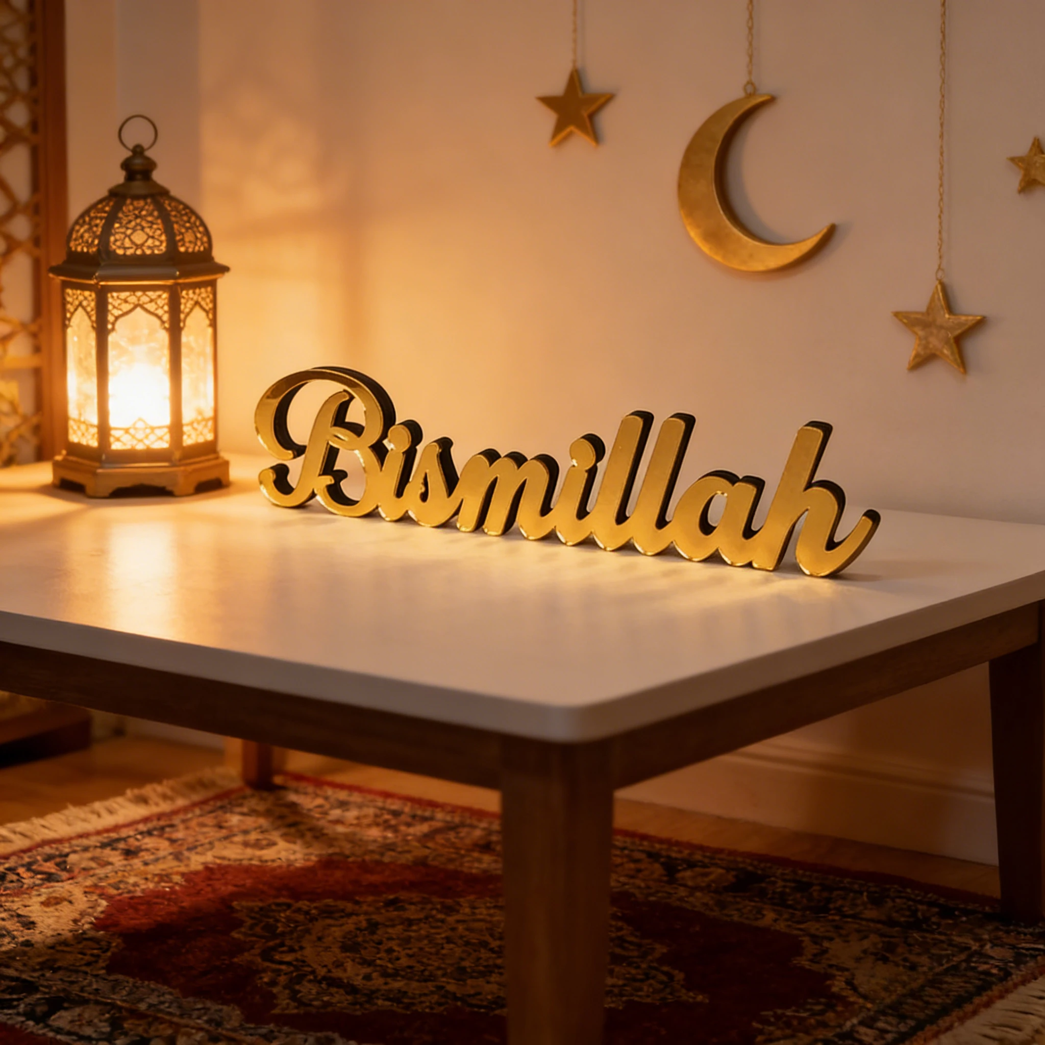 

Eid Mubarak Ornament Gift 2026 Ramadan Mubarak Acrylic Ornament Islamic Festival Decoration for Home Party Souvenir