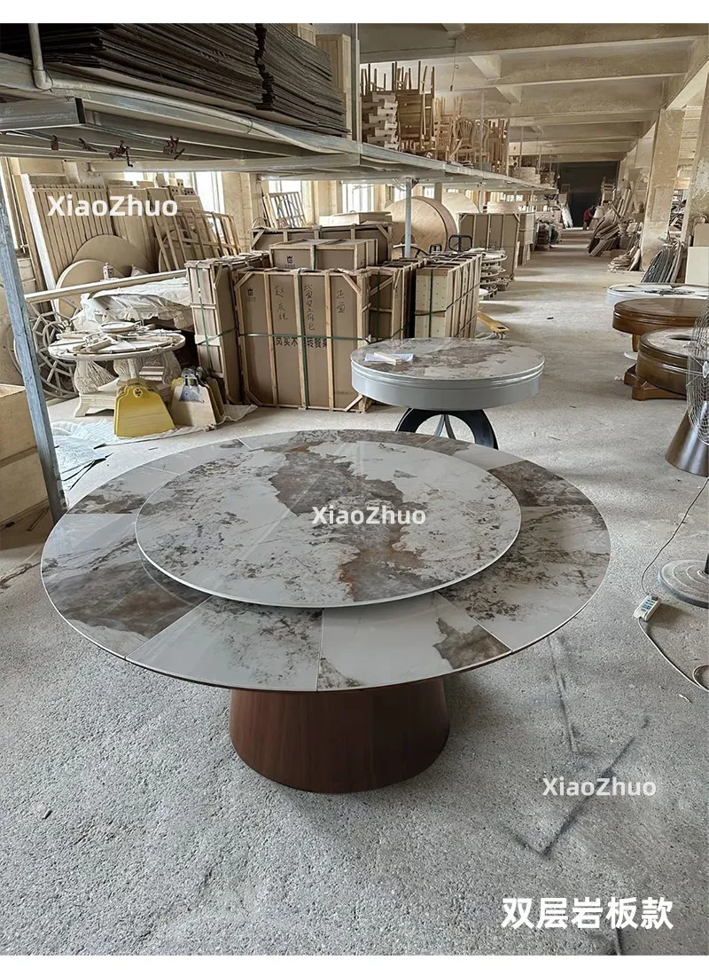Dining table can be expanded and retracted, rotating folding table, variable round table, enlarged and deformed