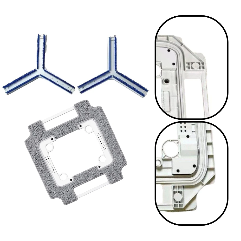 3pcs/set Washing Bracket Mop Holder Cleaning Cloth Kit For ECOVACS For WINBOT W3 For Omni Vacuum Cleaner Parts Home Sweeper