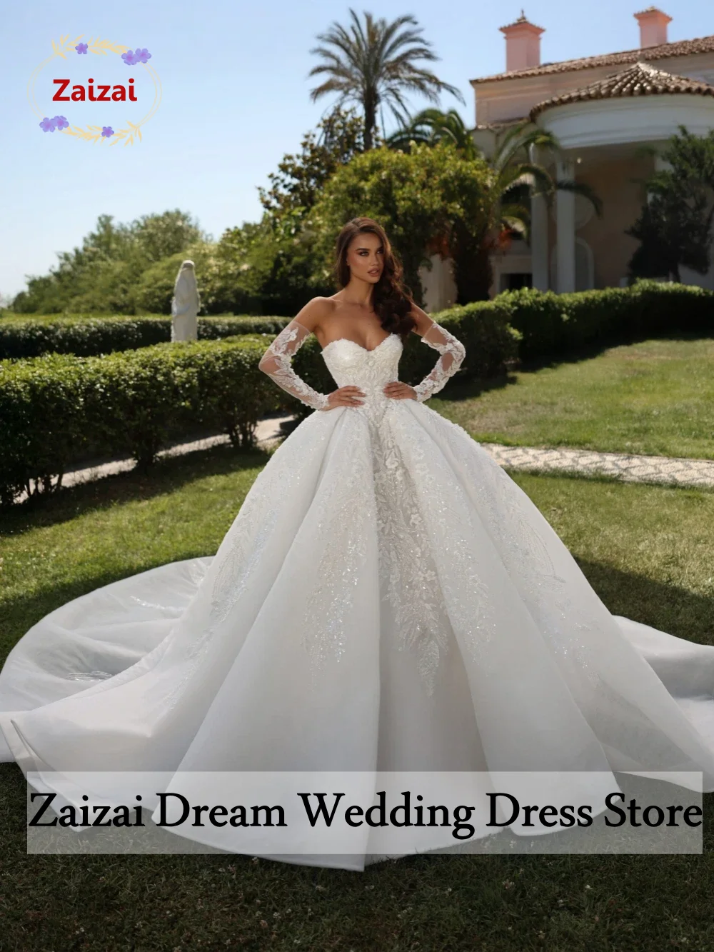 

Роскошное свадебное платье со съемными рукавами и аппликацией из бисера, свадебное платье с вырезом сердечком, новые мечтательные платья для невесты