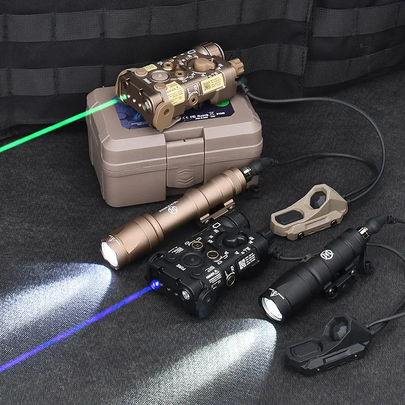 Tactical Full Metal L3 NGAL Red Green Blue Laser Strobe IR White LED Light Wadsn M600C Scout Flashlight UNAxon Mod Button Switch