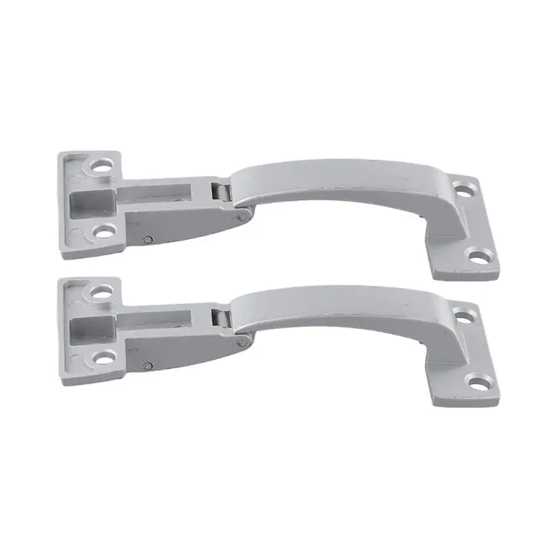ABYN-Folding Door Hinge For Cabinet Furniture- Zinc Alloy 124X50mm Flip Over Design In Silver, Space-Saving Style
