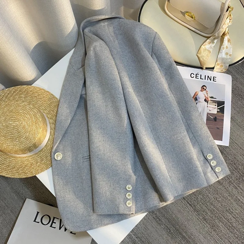 Mode Anzug Jacke Frauen Herbst Neue Lose Langarm Mantel Chic Temperament Koreanische Büro Alle-spiel Damen Blazer Jacken