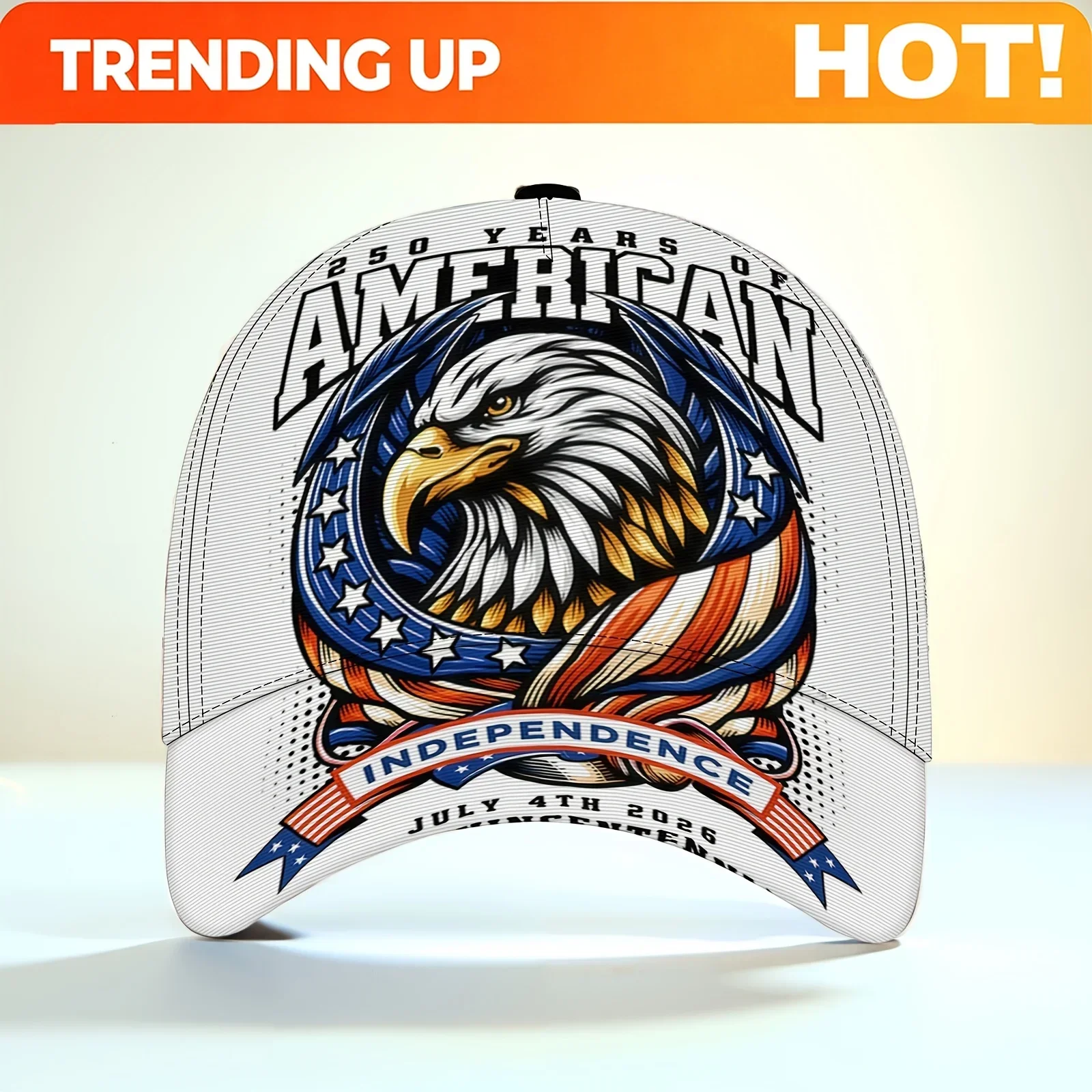 Customization 1pc American Independence 250 Years Cap Lightweight & Versatile Unisex Baseball Cap - Outdoor Sunshade, Custom