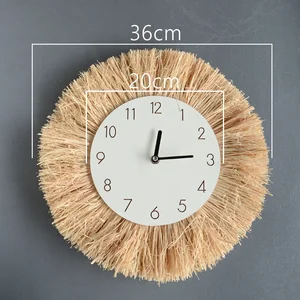 Boho Mobilya, Ev, Orman, Dış Mekan Aynaları duvar dekoratif Dokuma Rafya Slip-Of-Ahşap Döşeme oturma Odası Aynaları, dekoratif Ratan'ın aynasındaki en iyi 10 satış-no. 5