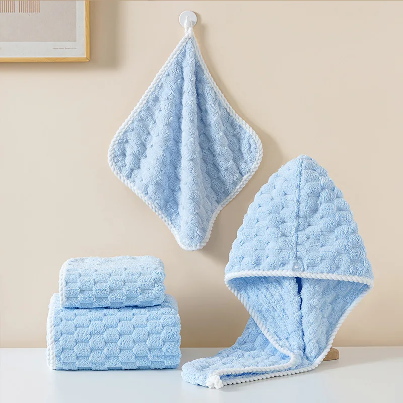 Hand Towel Lovely Cloud Pattern Super Absorbent Hand Towel with Cloud Lattice Pattern for Bathroom Decoration for Daily Use