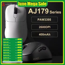AJAZZ AJ179 PRO PAW3395 Wireless Gaming Mouse with RGB Charging Base 26000DPI Lightweight Ergonomic Mouse for PC Gamer Laptop