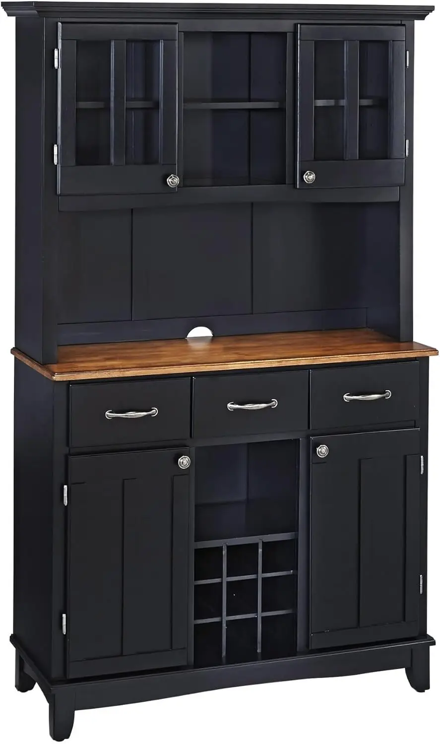 sideboards-buffets-credenzas, Server with Hutch, Black