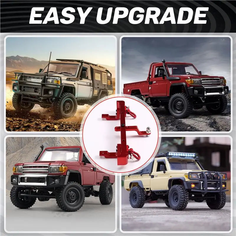 CYGJ-메탈 업그레이드 리어 범퍼 트레일러 훅 MN 모델 1/12 MN82 LC79 RC 자동차 부품용