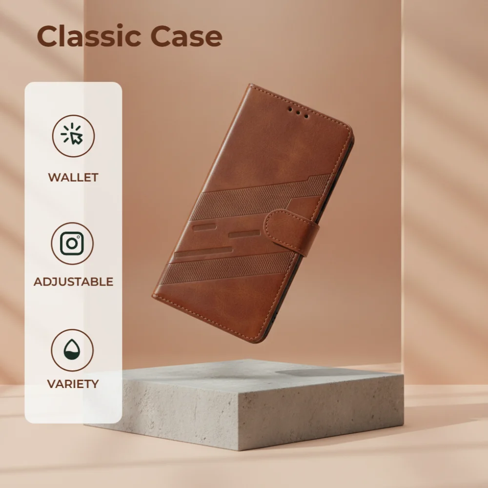 Retro faux leather phone case for Samsung S26/S26 ULTRA, with multiple card slots, flip cover can be used as a stand