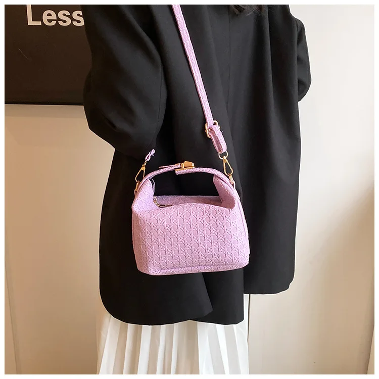 حقيبة ذات نسيج متخصص متطور، حقيبة يد نسائية منسوجة جديدة، حقيبة كروس نسائية أنيقة متعددة الاستخدامات بكتف واحد