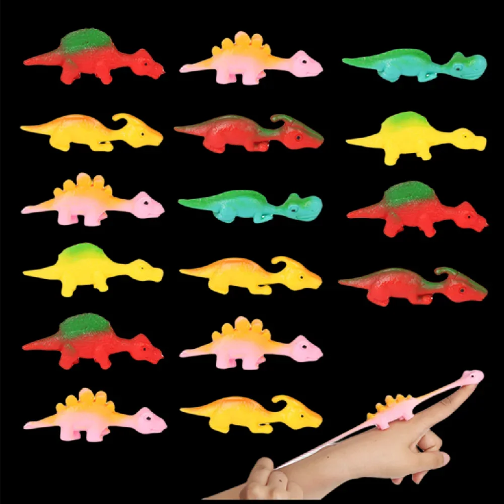 5-20Pcs Colorful Finger Catapult Dinosaur Games Kids Birthday Baby Shower Party Favor Giveaway Christmas Carnival Party Gift image 2