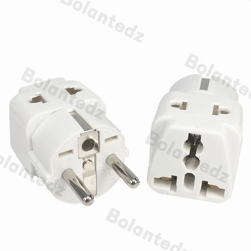 White Black Copper 2in1 AU UK US to EU Universal Germany France Indonesia South Korea Russia Schuko Travel Plug Adapter Type E/F