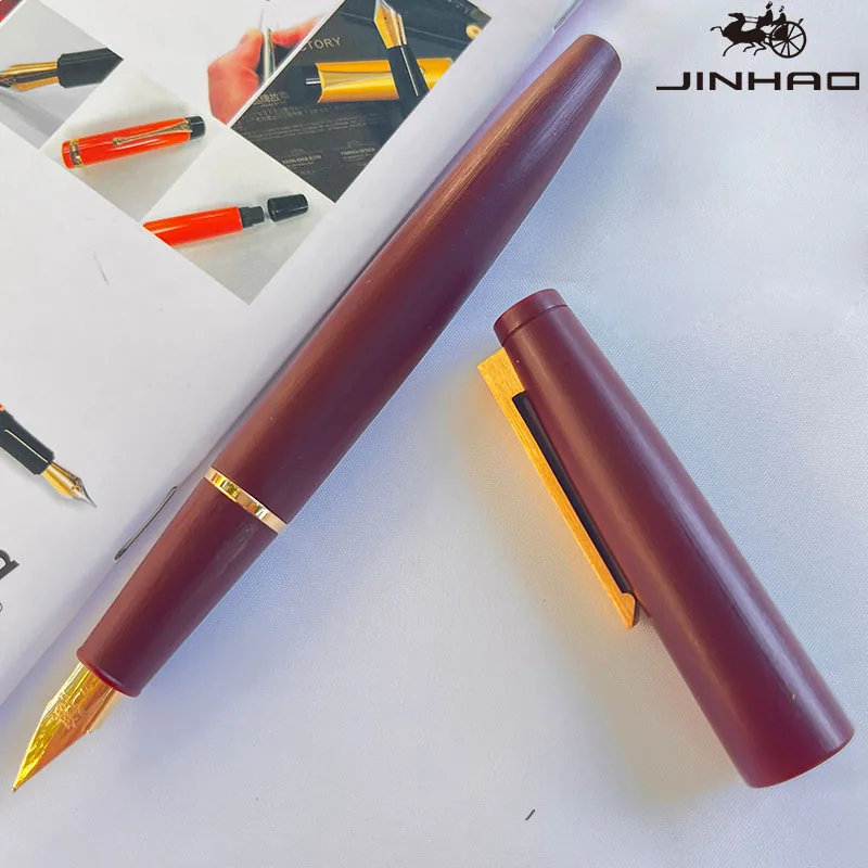 1 Stück JINHAO 80 Carbon Fiber Series Iridium feine Spitze Gold Clip Schreibfüllfederhalter mit Tintenkonverter – Detail 4
