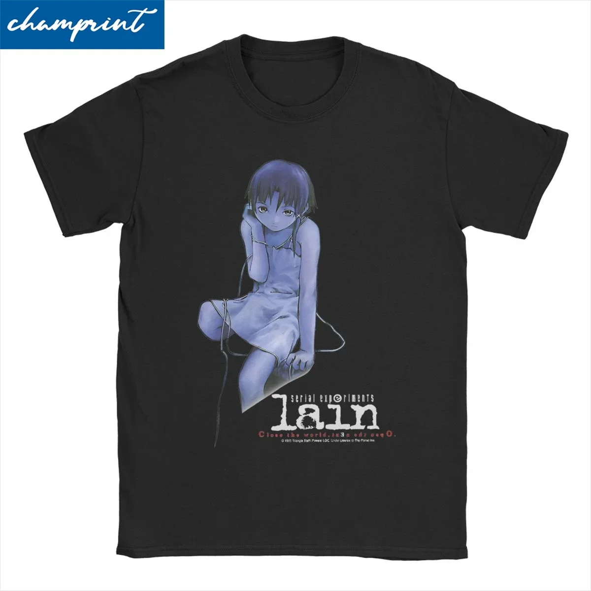 Men Women's T-Shirt Serial Experiments Lain Wired Girl Cool Cotton Tee Shirt Anime Lwakura Sci Fi Manga T Shirts Tops Plus Size