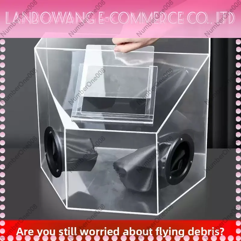 Grinding Dust Box Cover Enclosed Hood Grinding Polishing Box for Buffing Sculpturing Polishing Sanding Metal Cutting