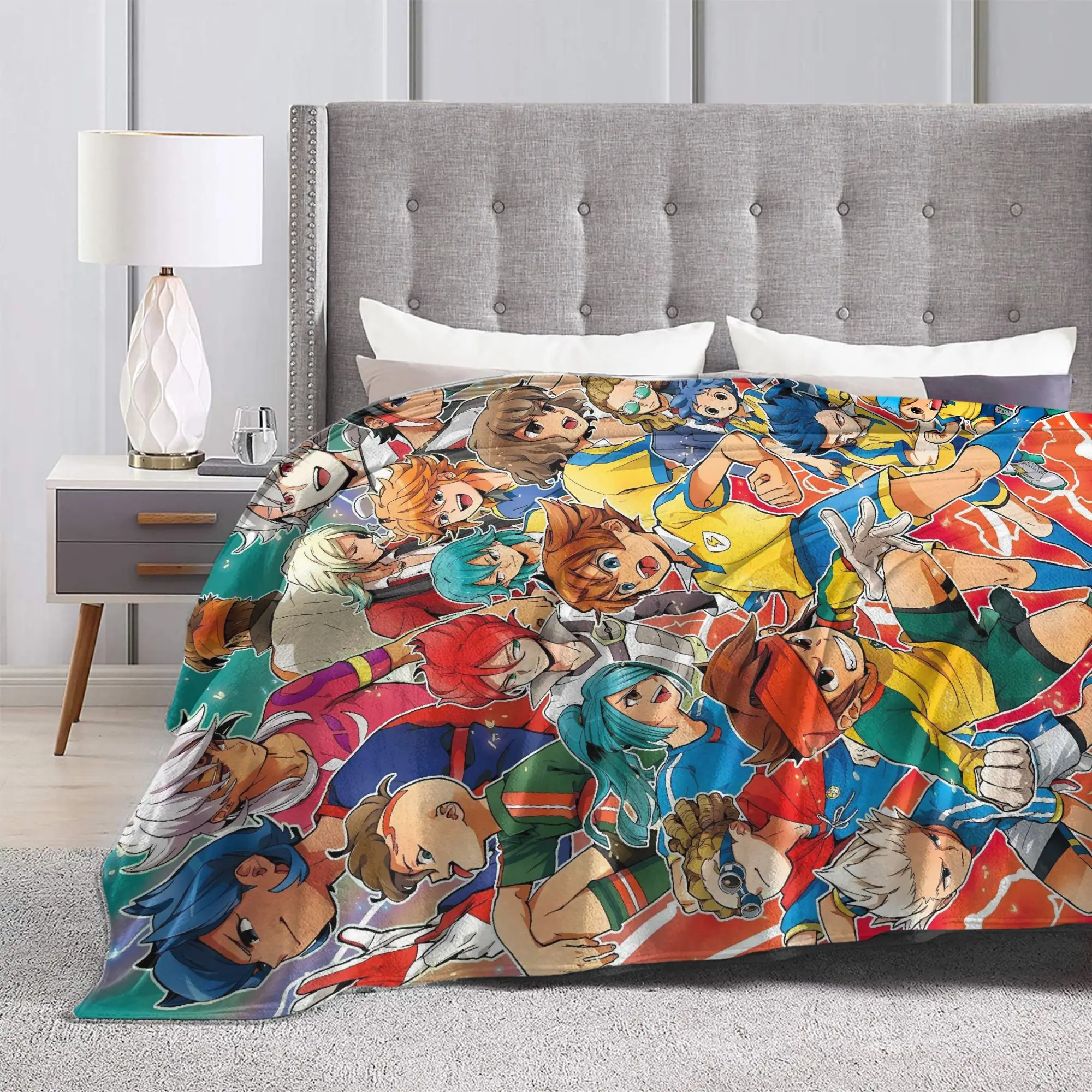 Inazuma أحد عشر Gouenji بطانية جودة سوبر الدافئة رمي بطانية الربيع صبي فتاة في الهواء الطلق الجدة المفرش #4