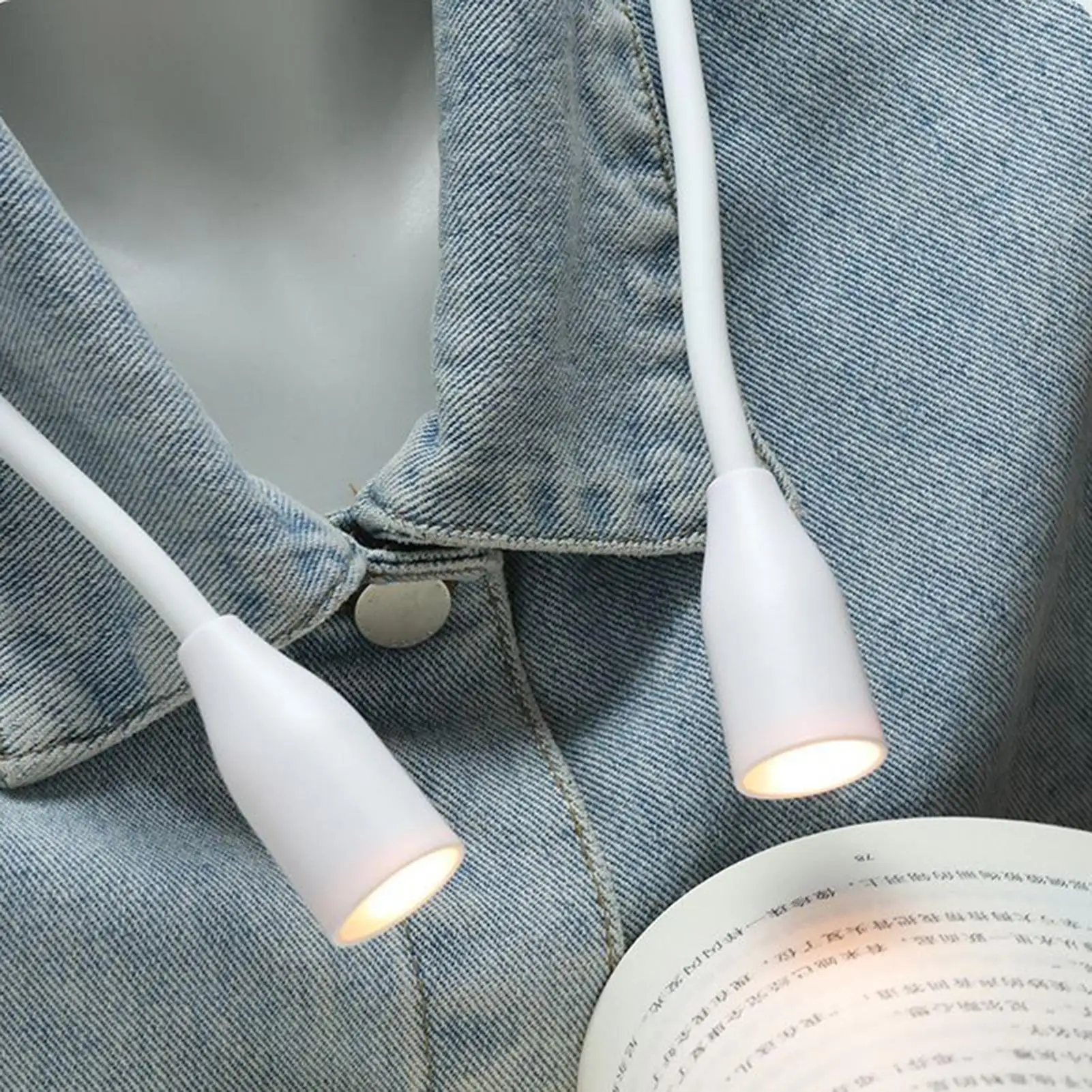 ضوء الرقبة للسرير القراءة بطارية تعمل بالطاقة 3 ألوان 9-سطوع عكس الضوء حول الرقبة ضوء للحياكة صياغة الحياكة #1