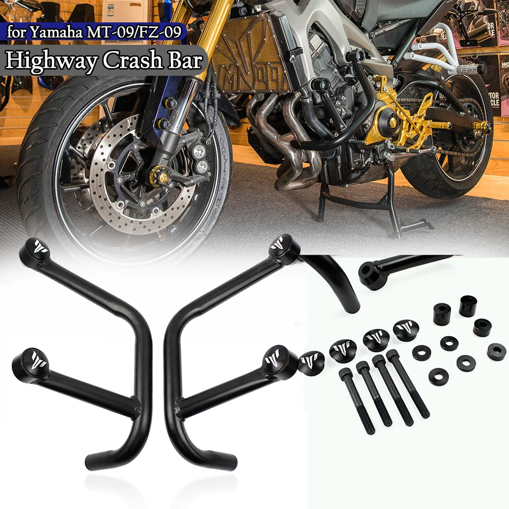 

Front Engine Guard Crash Bars for Yamaha MT FZ 09 FZ09 2015-2020 2016 2017 2018 2019 MT09 Frame Slider Fall Prevent Bumper