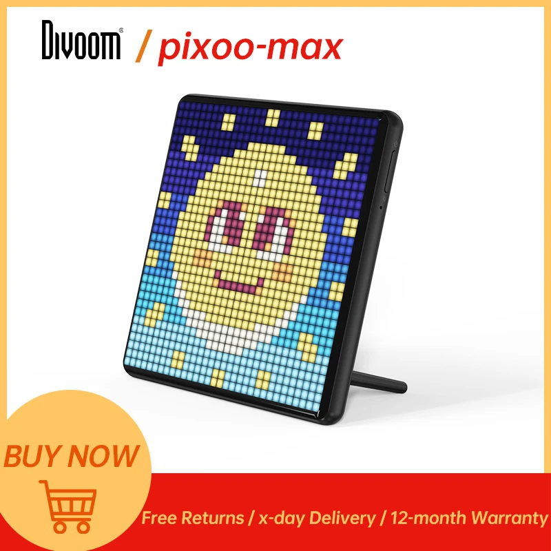 

Divoom Pixoo Max 32x32 Pixel Art Display with APP Control | Gaming Room Decor, Cool Animated Frame, Desk Mount, Business Ads
