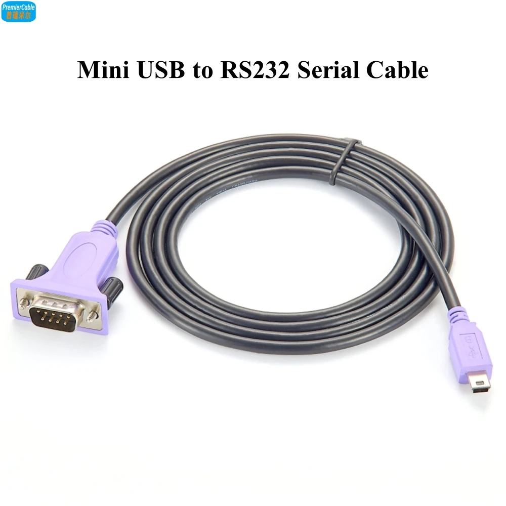 

Mini USB to RS232 Serial Adapter Cable with FTDI Chipset USB 2.0 to Male DB9 Serial Converter Cable for Windows 11,10,8,7,Vista