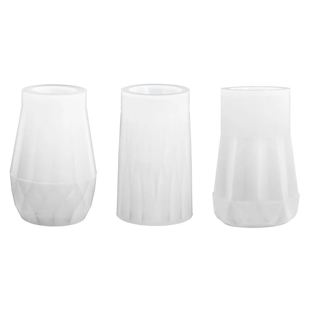 3Pcs Nonstick Silicone Vase Mold DIY Storage Box Casting Mould Personalized Flower Pot Silicone Vase Mold Flowers Holder Mould
