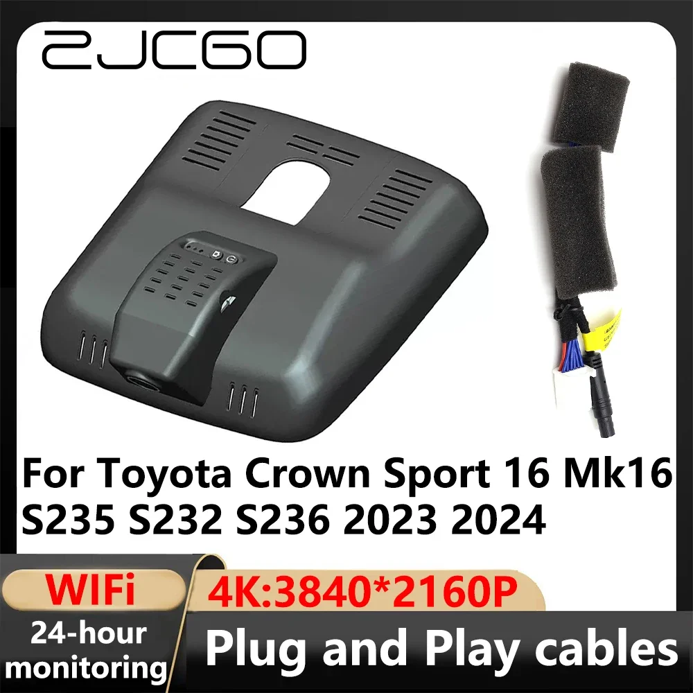 

ZJCGO 4K Wifi 3840*2160 DVR Dash Cam Camera Video Recorder for Toyota Crown Sport 16 Mk16 S235 S232 S236 2023 2024