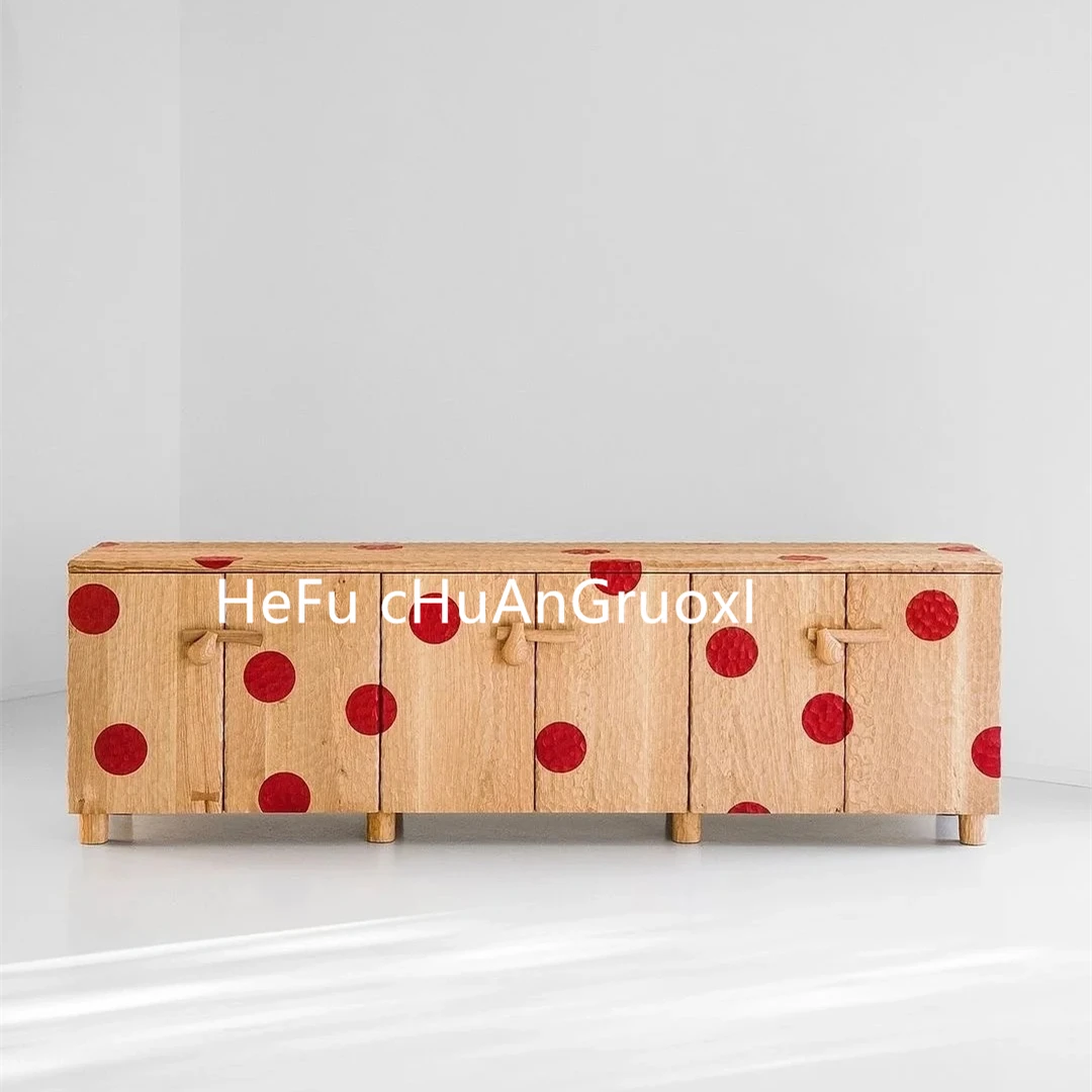 

Средневековый сундук из цельного дерева для гостиной, шкаф для телевизора из ясеня, модульный комбинированный шкаф