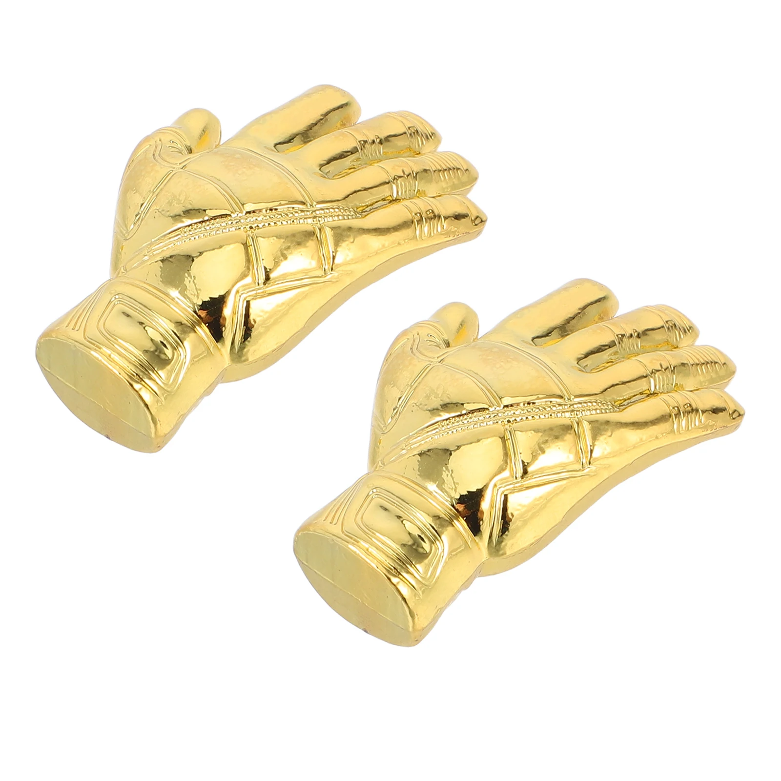 

2 Pcs Trophy Ornaments Award Trophies Game Football Alloy Gold Plastic Competitions Gloves Shape Child