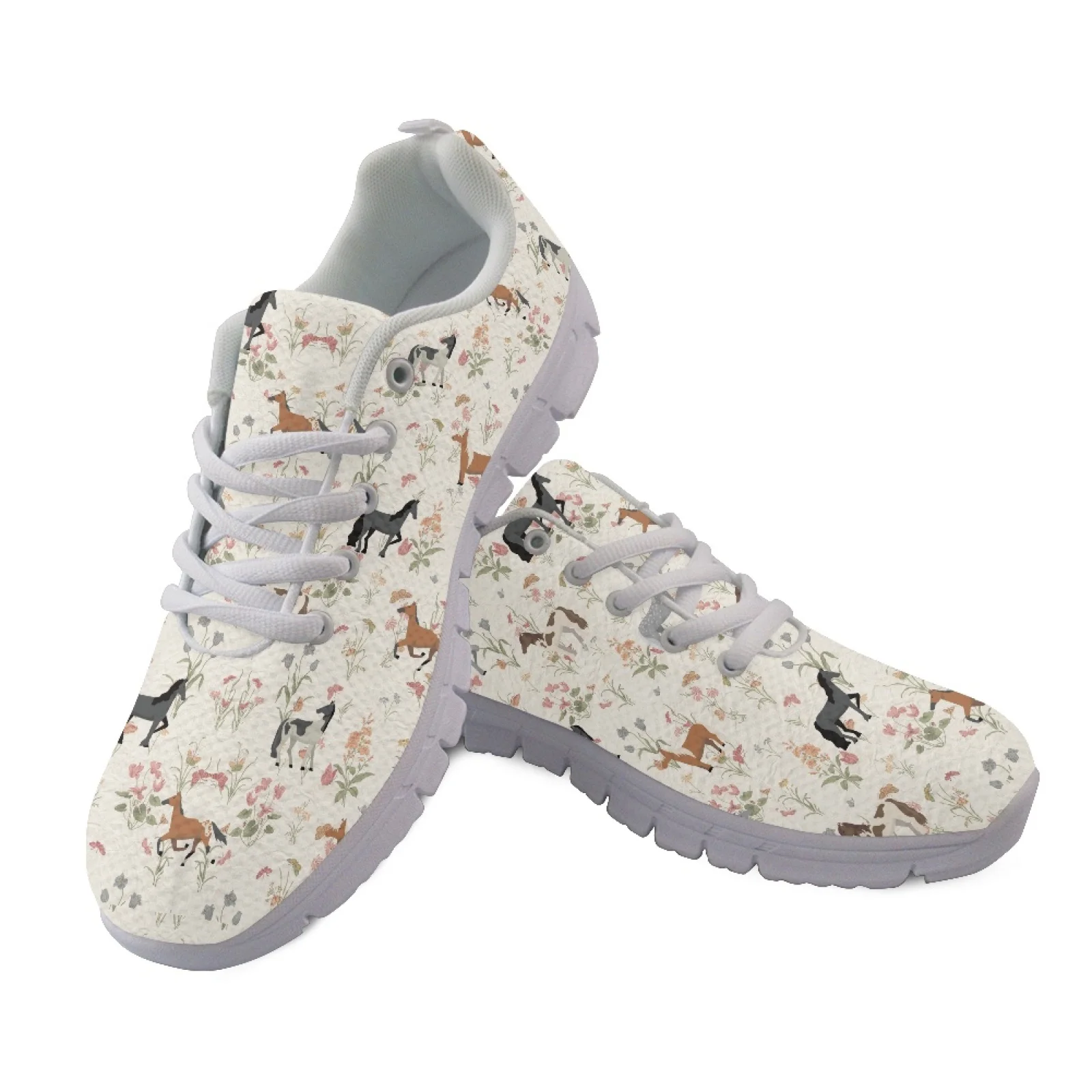 Coloranimal Horse Flower 2026 New Tennis Shoes Women Running Shoes Anti-Slip Sports Tennis Shoes for Mens