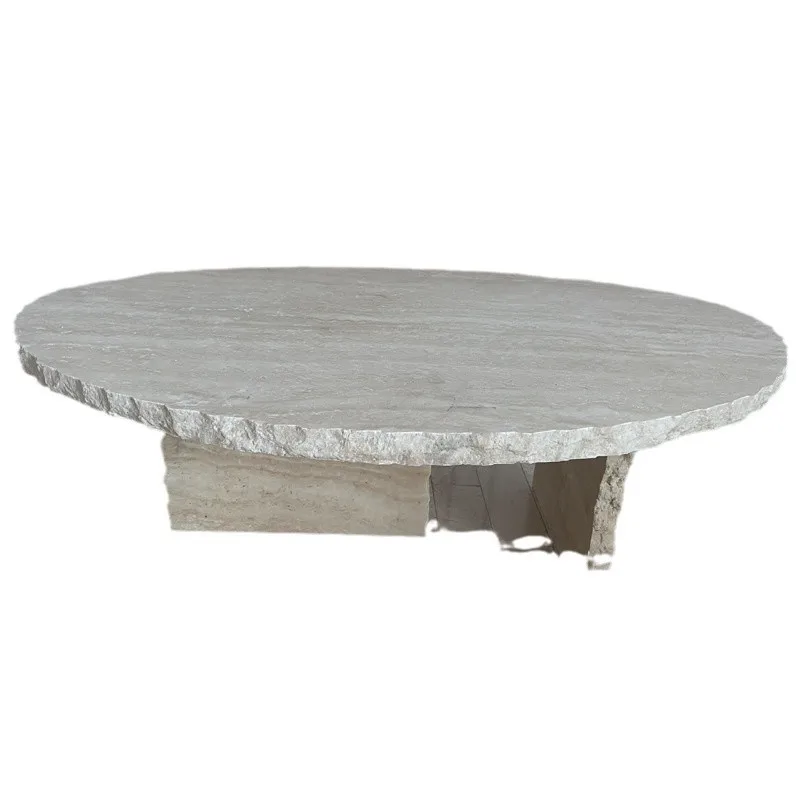 

Marble natural travertine coffee table broken tea table travertine