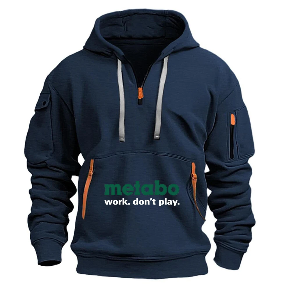 Metabo Tools Logo Print 2026 New Style Hooded Coat Spring And Autumn Men's High Quality and Durable Fashion Versatile Hoodies