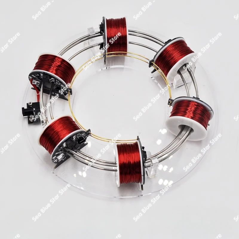 Electromagnetic ring cyclotron scientific experiment novel high-tech toy physics self-made electromagnetic teaching aids model