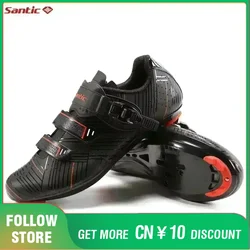 Santic Road Bike Lock Shoes for Men and Women Professional Compatible with SPD-SL Cycling Shoes Bicycle Sports Riding Sneakers