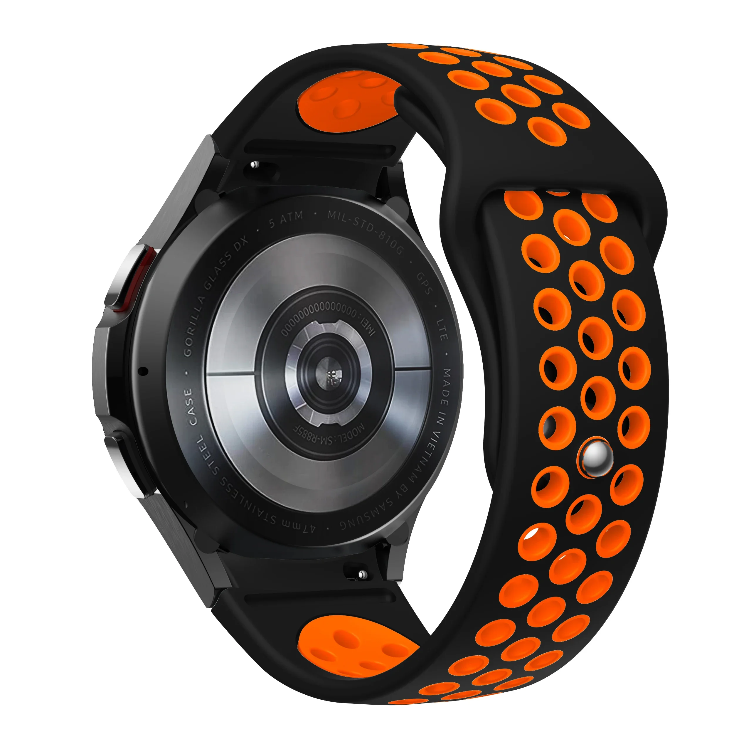 สายซิลิโคนสำหรับ Samsung Galaxy 6/4 CLASSIC 43 47mm 42 46mm 6/5/4 40 44mm ยางนิ่มกีฬาสำหรับนาฬิกา5pro สร้อยข้อมือ45mm