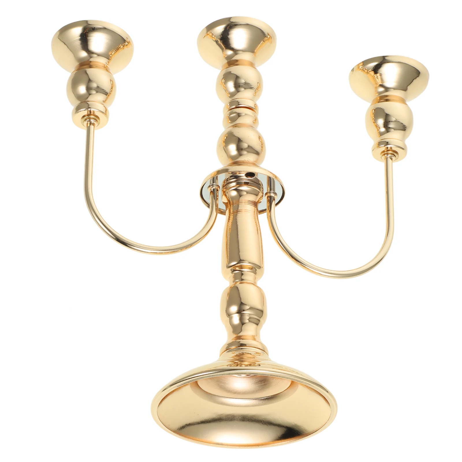 

Gold Plated Iron Holder Rustic Vintage Pillar Candlestick For Table Centerpiece Wedding Home Decor Taper