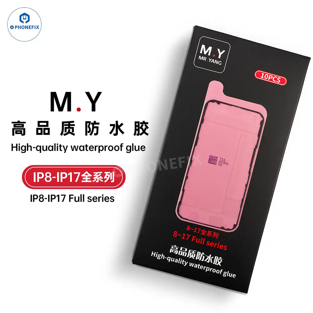 20PCS M.Y Waterproof Adhesive Sealing Sticker for IPhone 8 X 11 12 13 14 15 16 17 Pro Max LCD Frame Waterproof Glue Seal Tools