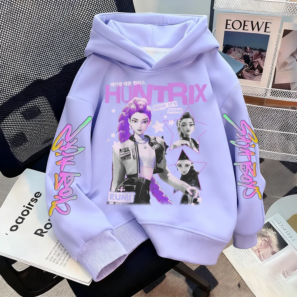 

Anime K-Pop Demon Hunters MIRA Boys Girls Hoodie Jacket Unisex Harajuku Long Sleeve Tops Sweatshirt Fan Gift