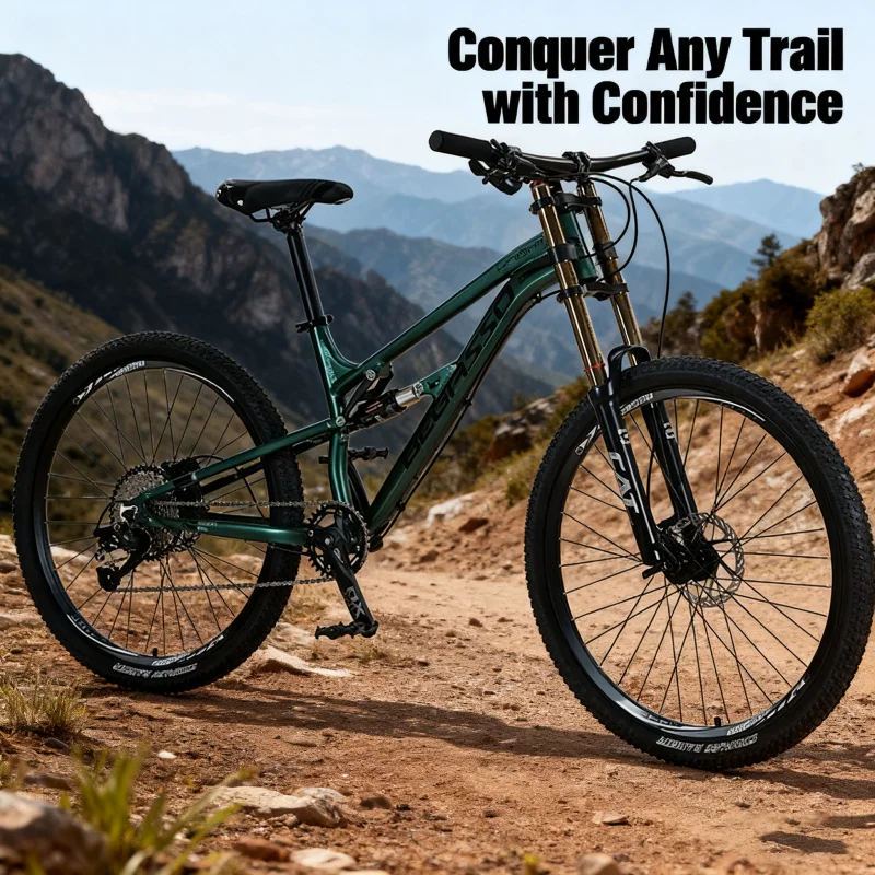 

[High-End]11Speed Oil Brake Magic Green Manufacturer Wholesale Aluminum Alloy27.5-26Inch Soft Tail Mountain Bike Adult Men's Dow