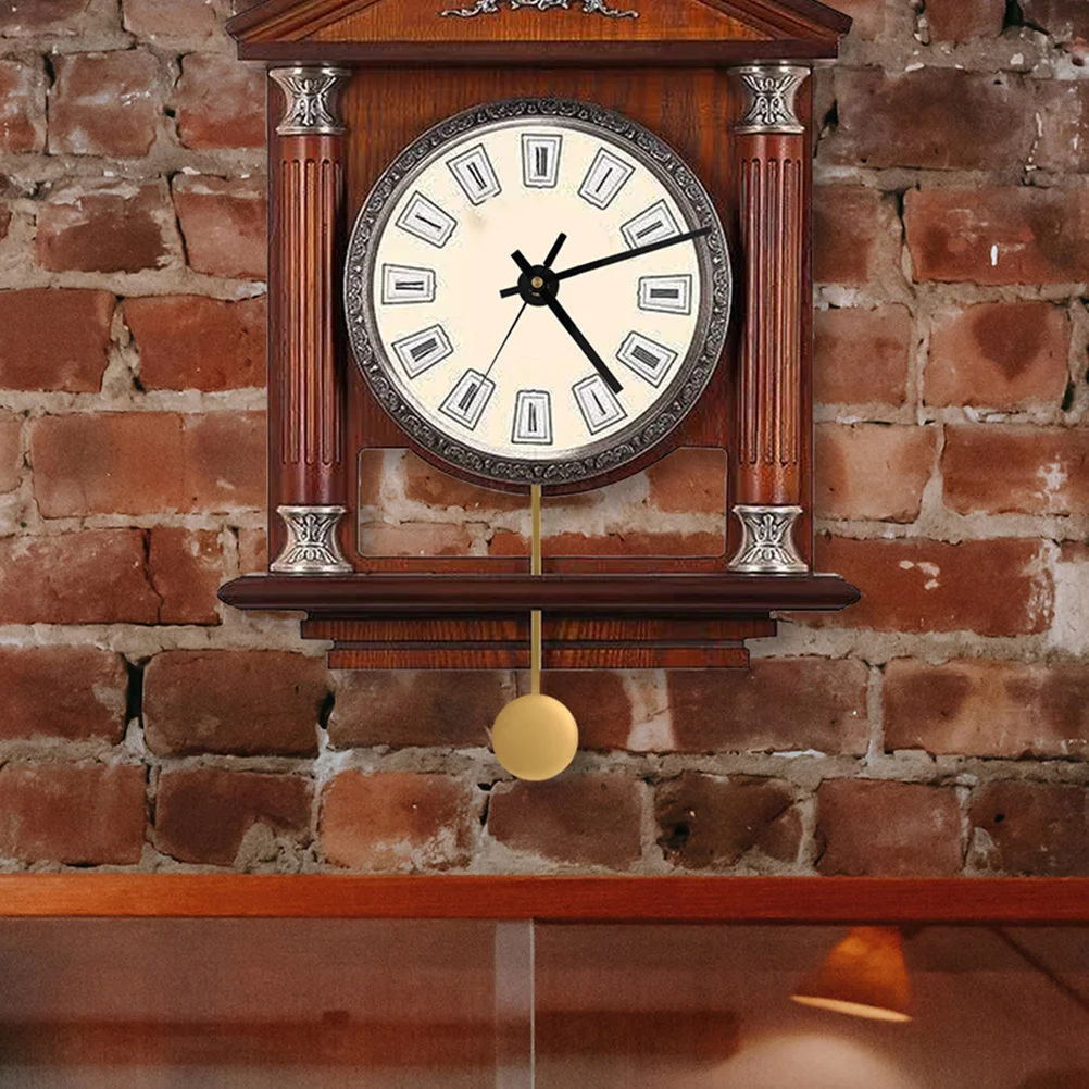 

2Pcs High Gloss Gold Quartz Wall Clock Movement Metal Pendulums Replacement DIY Repair Accessory Silent Mechanism