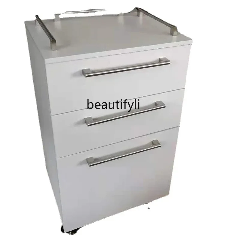 

Hair Tool Cart Beauty Trolley Barber Shop Multifunctional Tool Cabinet with Coffee Cup Holder
