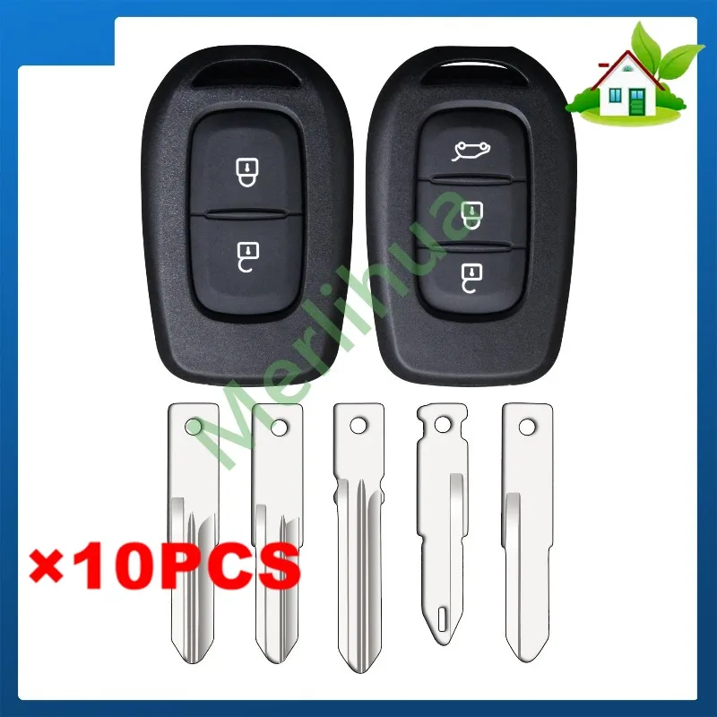 FOR New Renault Car Straight Remote Key Fob Shell 2‑Button 3‑Button Replacement Spare Key Housing Cover