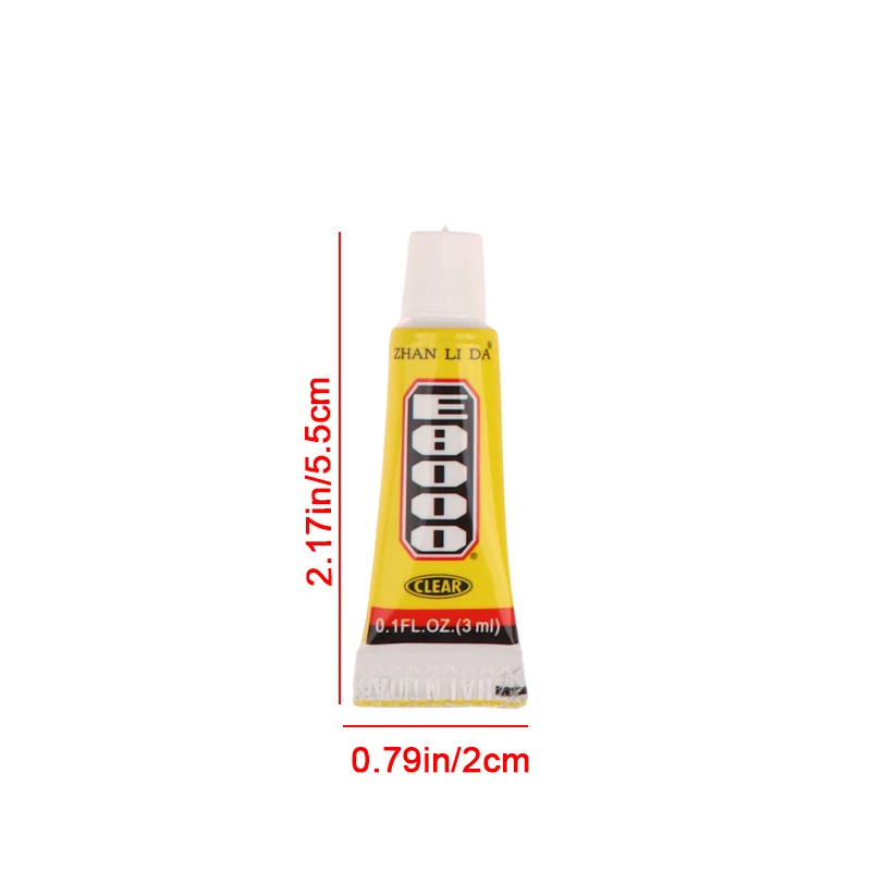 10Pcs 3ml E8000 Liquid Glue Clear Contact Cell Phone Repair Adhesive DIY Metal Wood Tape Precision Applicator