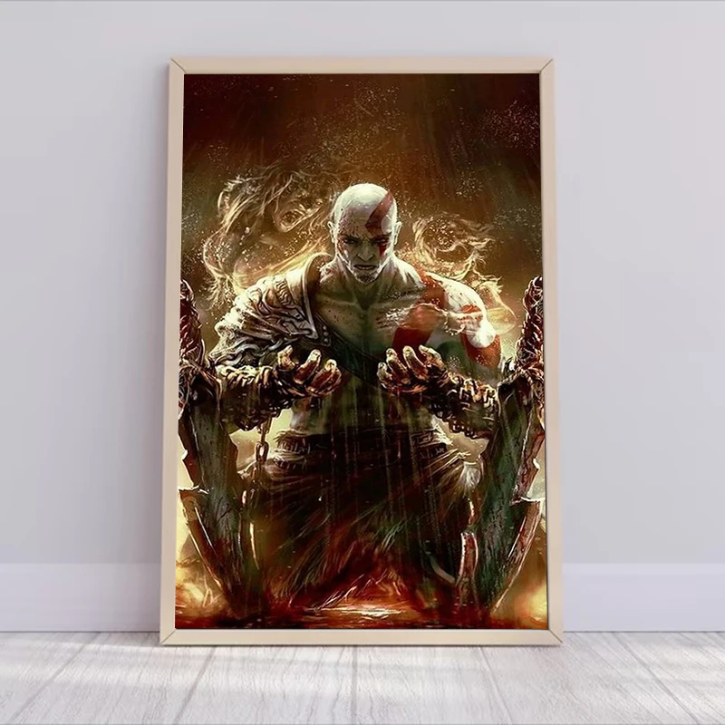 Decorative Prints Wall Painting on Canvas God of War Game Poster Paintings for Bedroom Decoration Home Decorations Room Decor