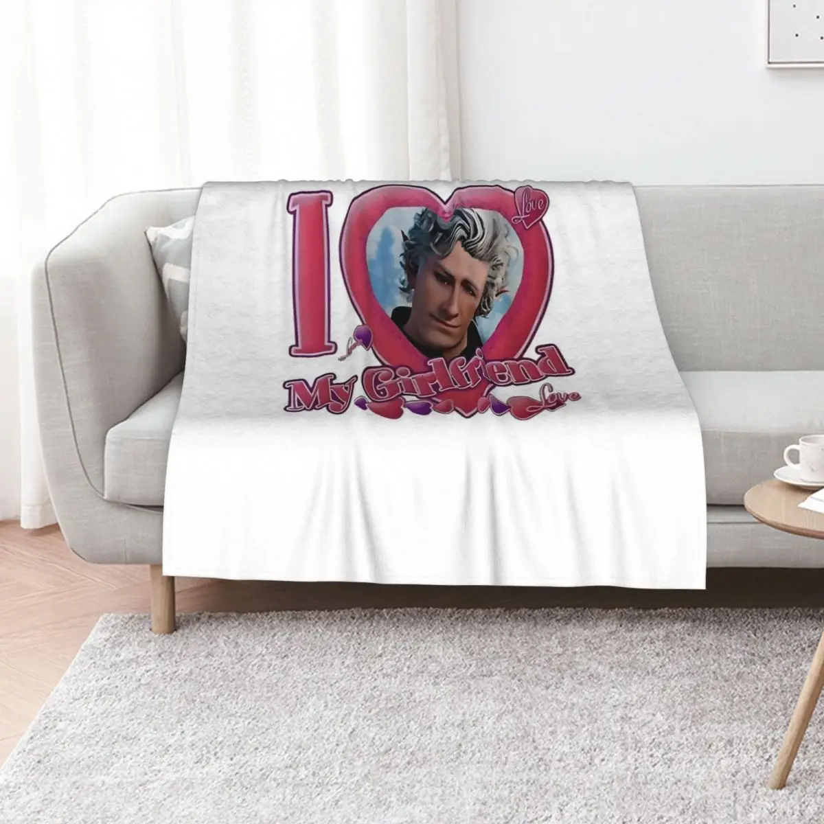 

Astarion I Love My Girlfriend (1) Throw Blanket Nap Decorative Sofas Flannel Fabric Kid'S Blankets