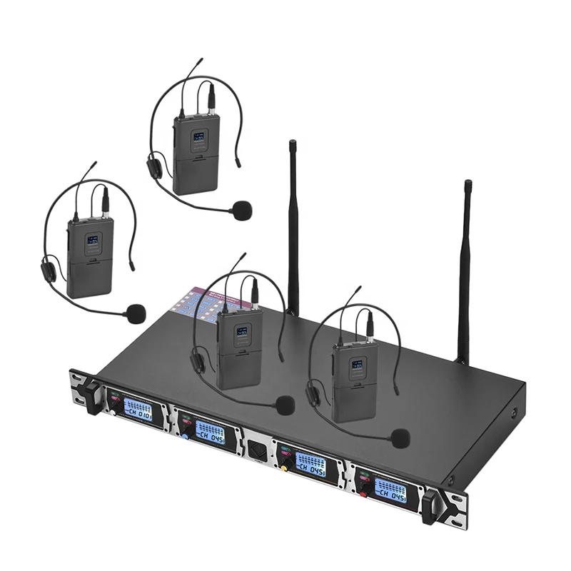 

Professional 4 channel lapel cordless microphone for DSLR camera or video recording