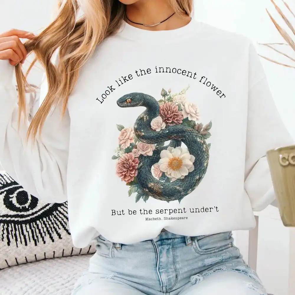 เสื้อสเวตเตอร์พิมพ์ลาย Vintage The Course of True Love Never Did Run Smooth แขนยาว ผ้าฟลีซเนื้อนุ่ม คอกลม สไตล์ Y2K เสื้อสตรีทแวร์