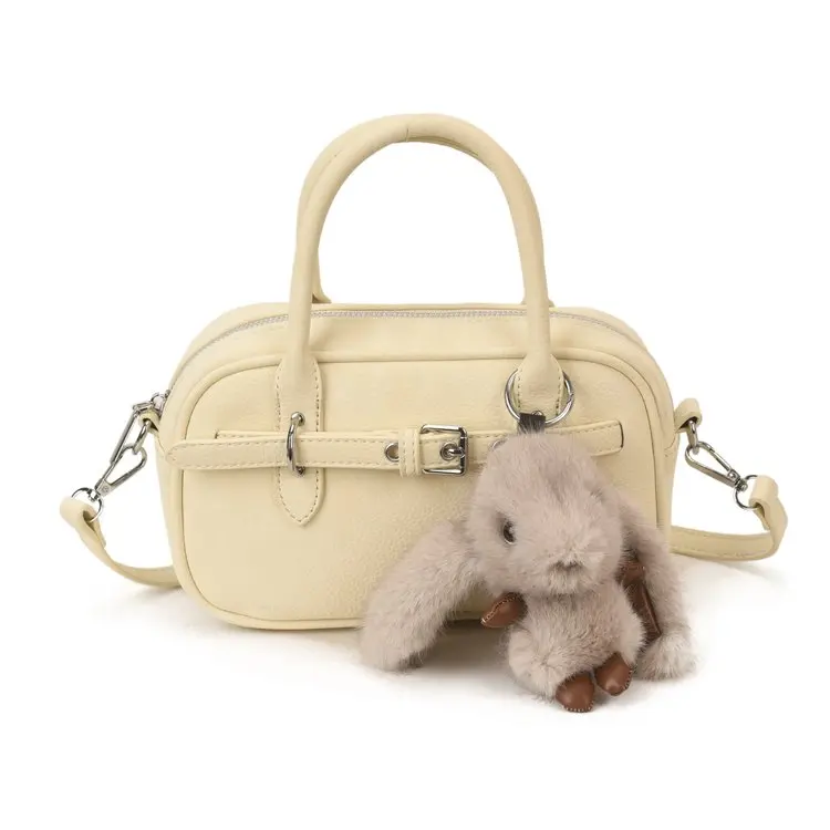 

2026 New Women Mini Satchel Bag Minimalist Texture Circle Lock Top Handle Elegant Handbag