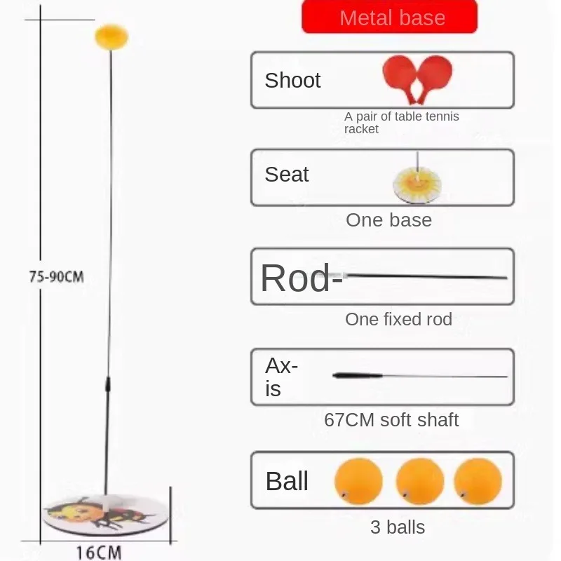 Appareil d\'entraînement de tennis de table portable pour parent et enfant, divertissement, fitness, entraînement de la vue à domicile, sport