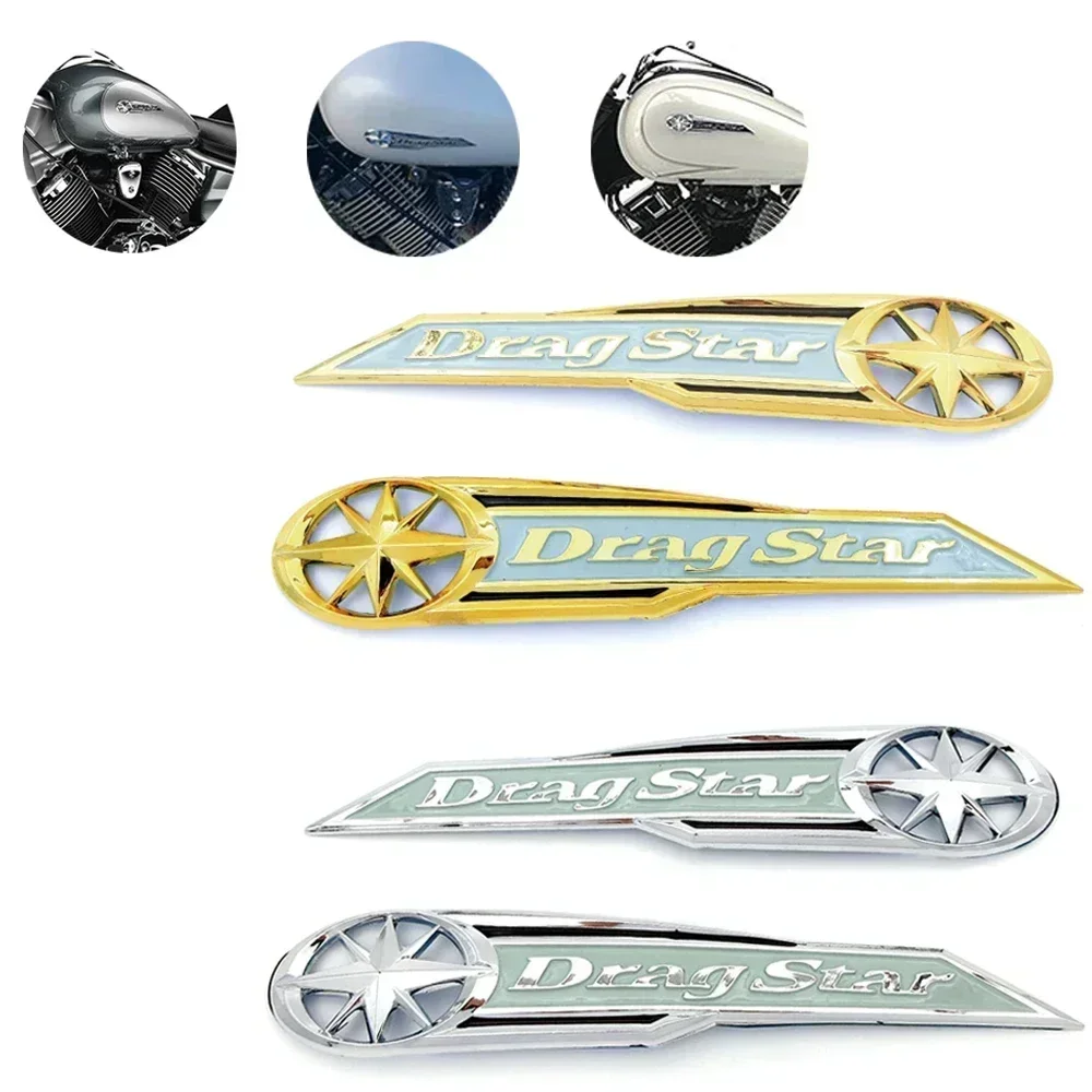 Motorcycles ABS Plastic Gas Tank Emblem Stickers Badge Decals For Yamaha Drag Star XV Vstar XVS 250 650 950 1100 1300 All Models